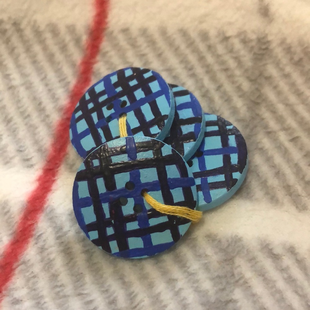 Hand-painted Wood Buttons